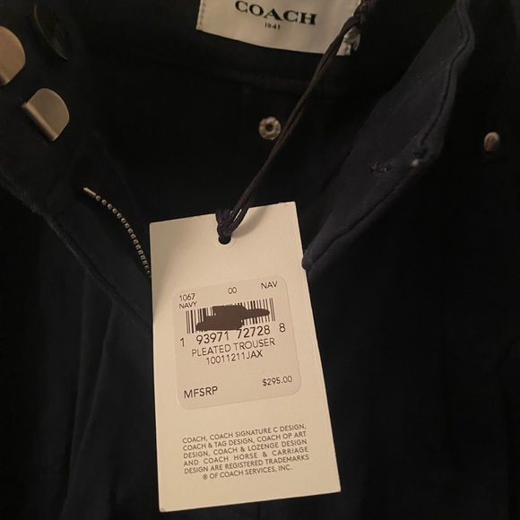 💫Hot Sale💫 Coach Navy Slacks NWT - Picture 2 of 4